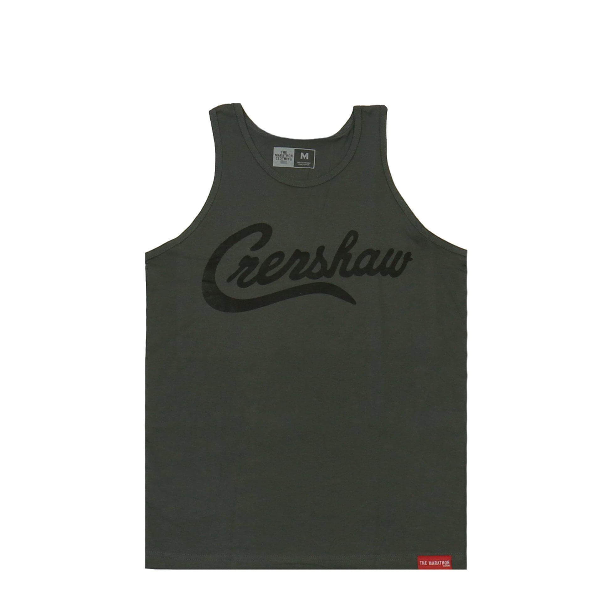 Crenshaw Tank Top - Charcoal/Black – The Marathon Clothing