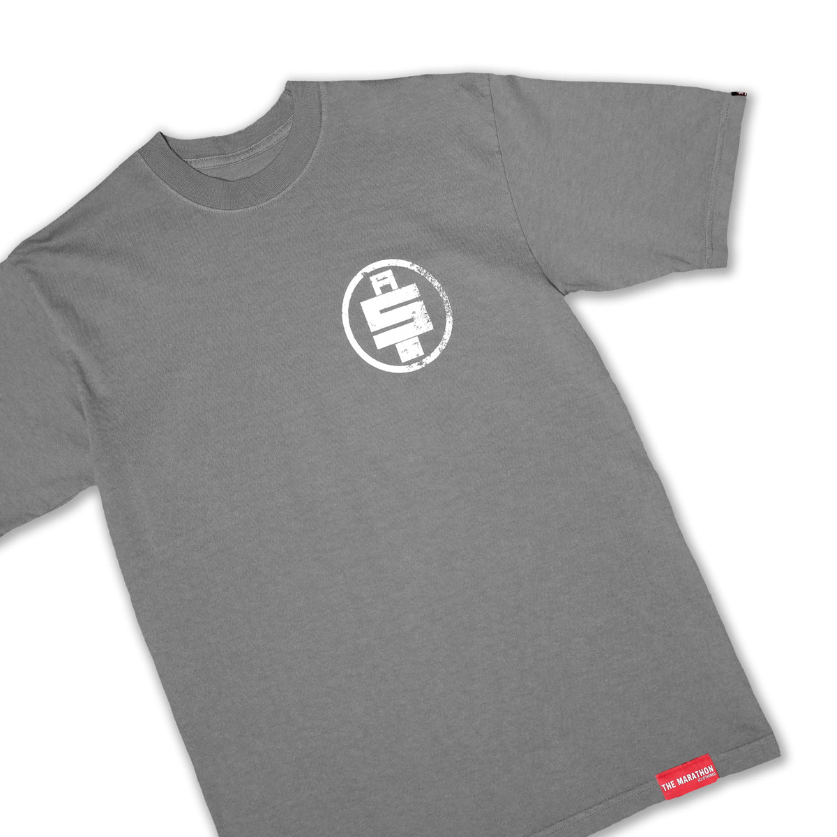 All Money In Vintage T-Shirt - Slate Grey/White - Front Detail