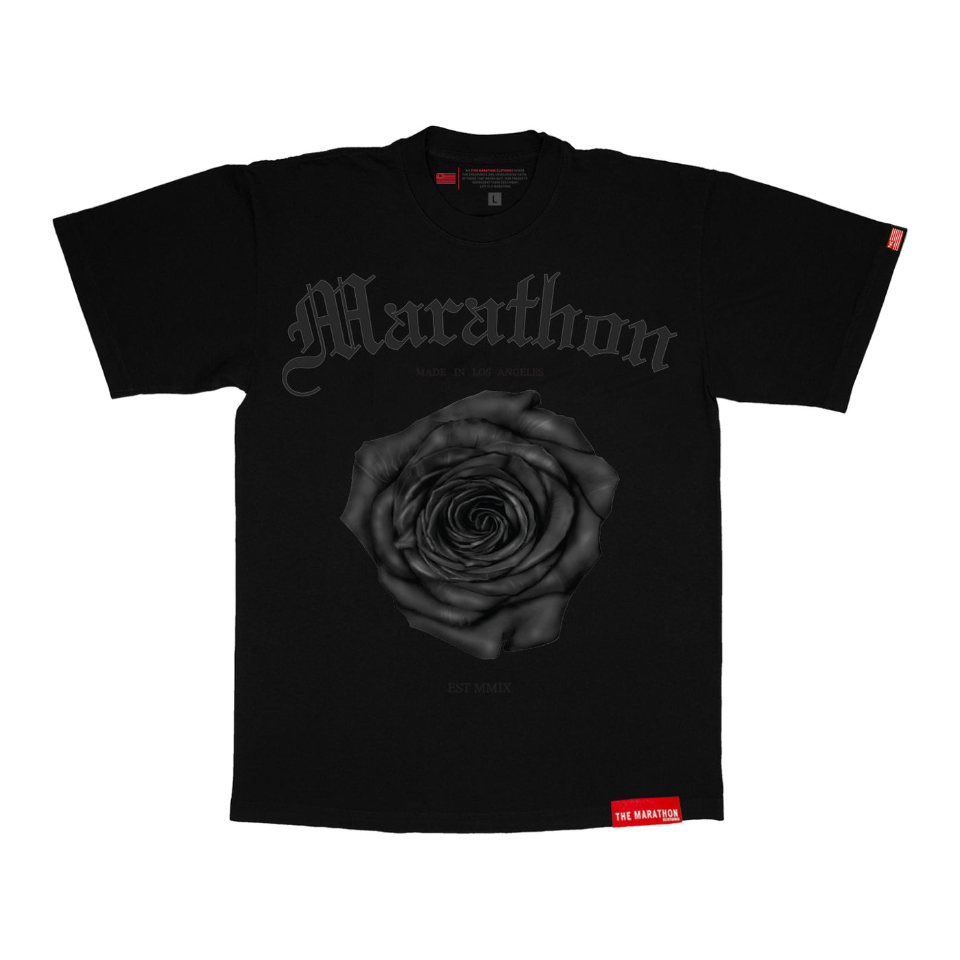 Triumph Rose T-Shirt - Black/Black