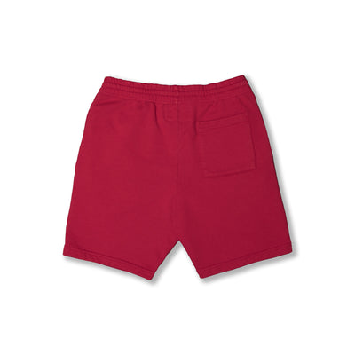 Marathon Classic Script Sweatshorts - Crimson/White - Back