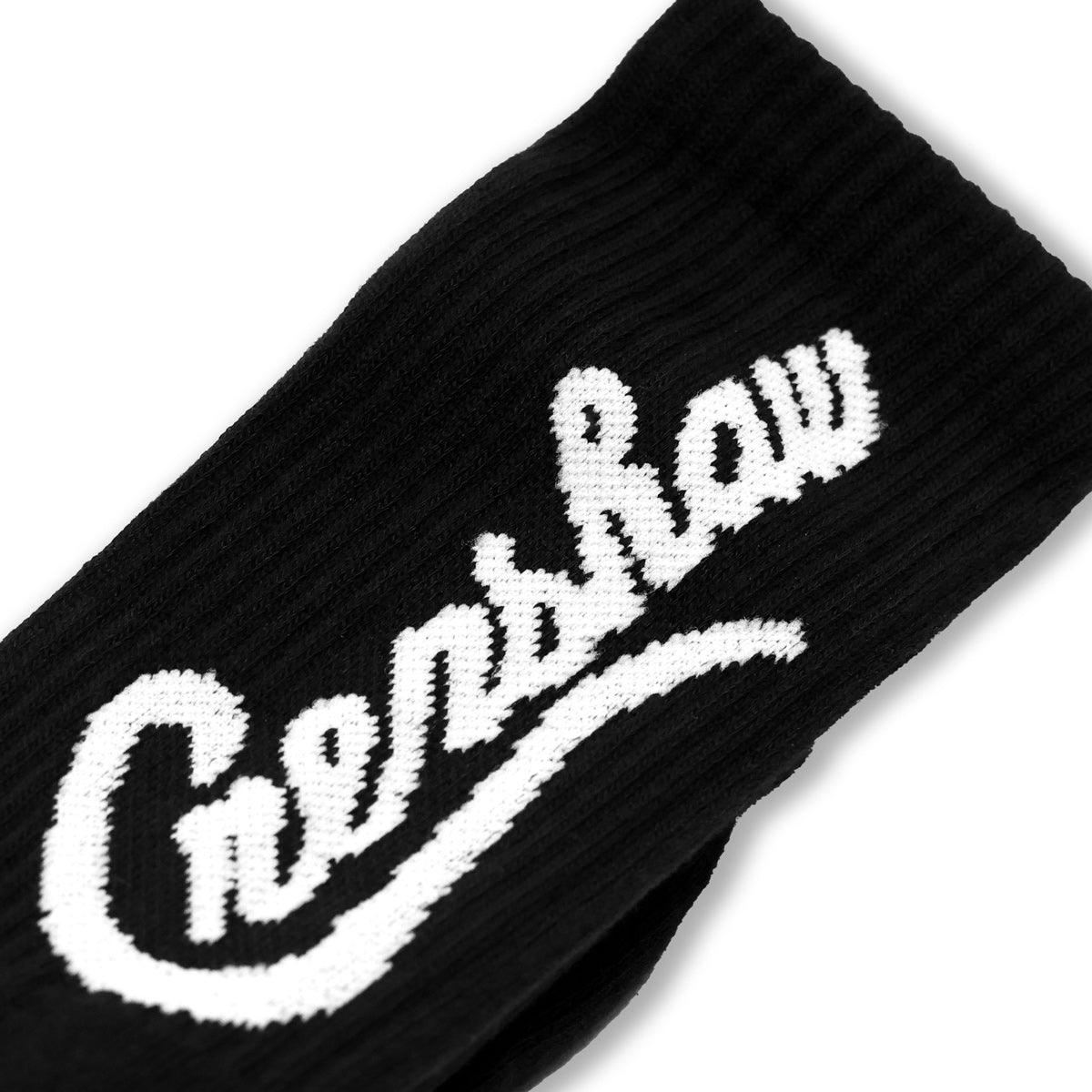 Crenshaw Socks - Black/White - Detail