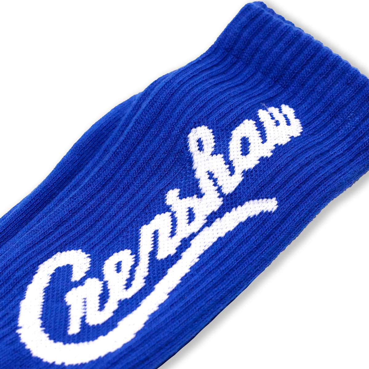 Crenshaw Socks - Royal/White - Detail