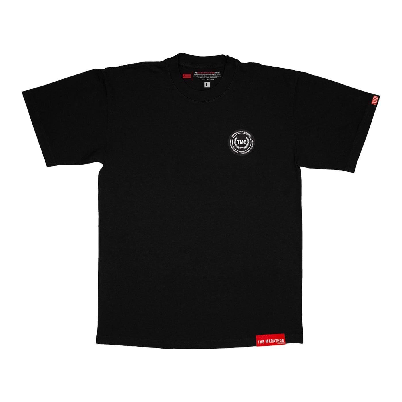 Marathon Established TMC Laurel Embroidered Patch T-Shirt - Black