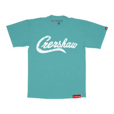 Vintage Crenshaw T-Shirt - Beach Teal/White