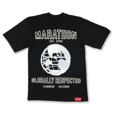 Marathon Globally Respected T-Shirt - Black/Cream - Front