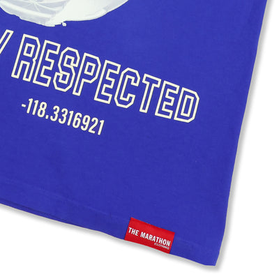 Marathon Globally Respected T-Shirt - Royal/Cream - Woven Label