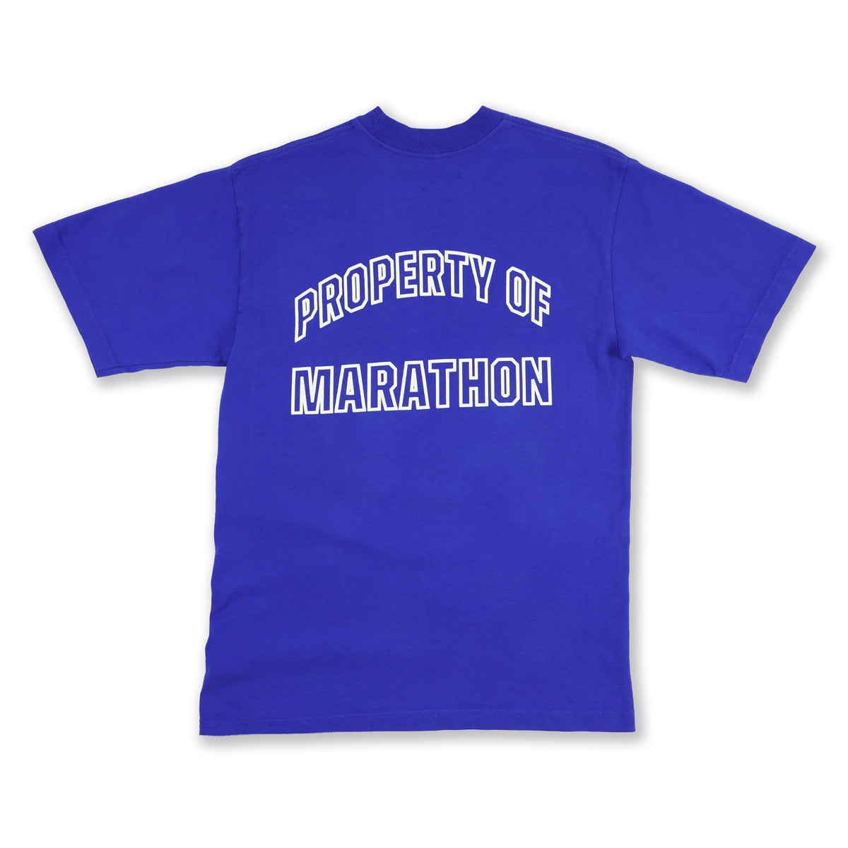 Marathon Globally Respected T-Shirt - Royal/Cream - Back