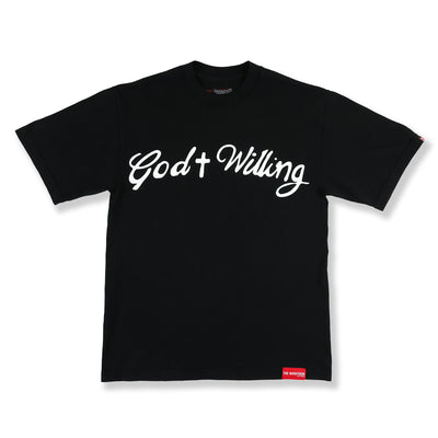 God Willing T-Shirt - Black - Front