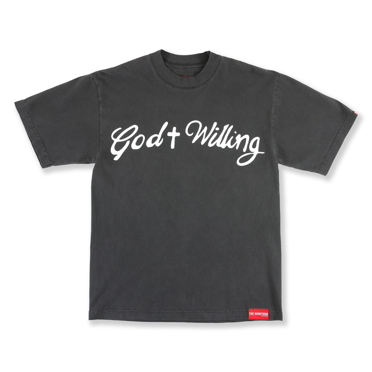 God Willing T-Shirt - Vintage Black - Front