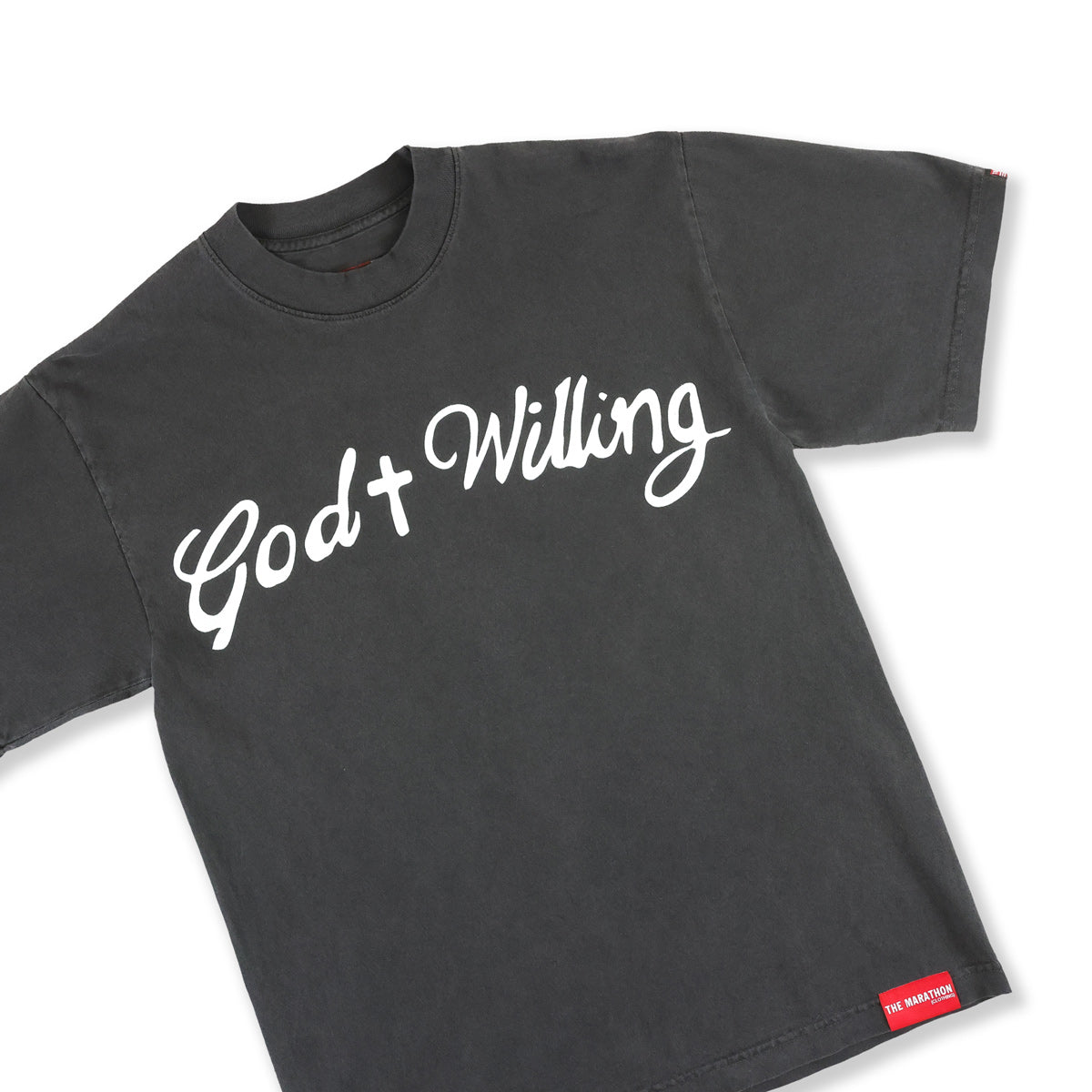 God Willing T-Shirt - Vintage Black - Front Detail