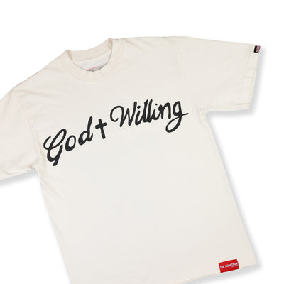 God Willing T-Shirt - Bone - Front Detail