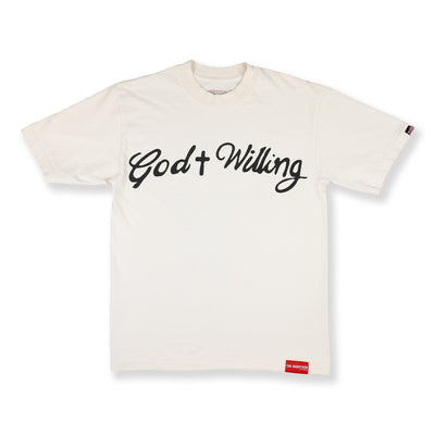 God Willing T-Shirt - Bone - Front