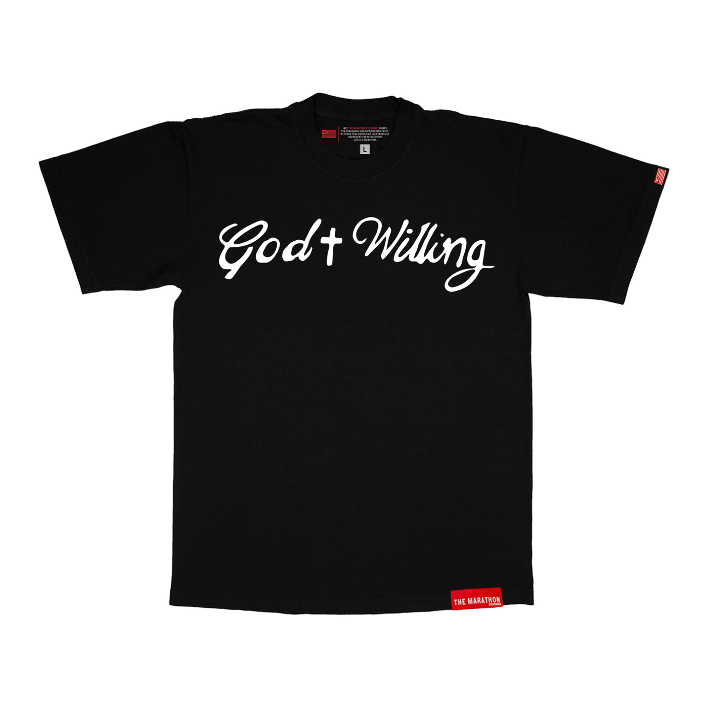 God Willing T-Shirt - Black - Front