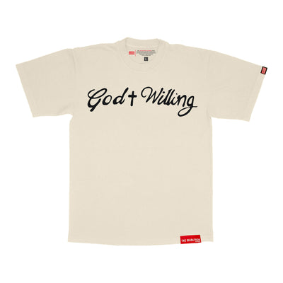 God Willing T-Shirt - Bone - Front