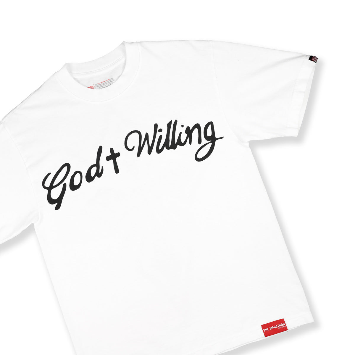 God Willing T-Shirt - White - Front Detail