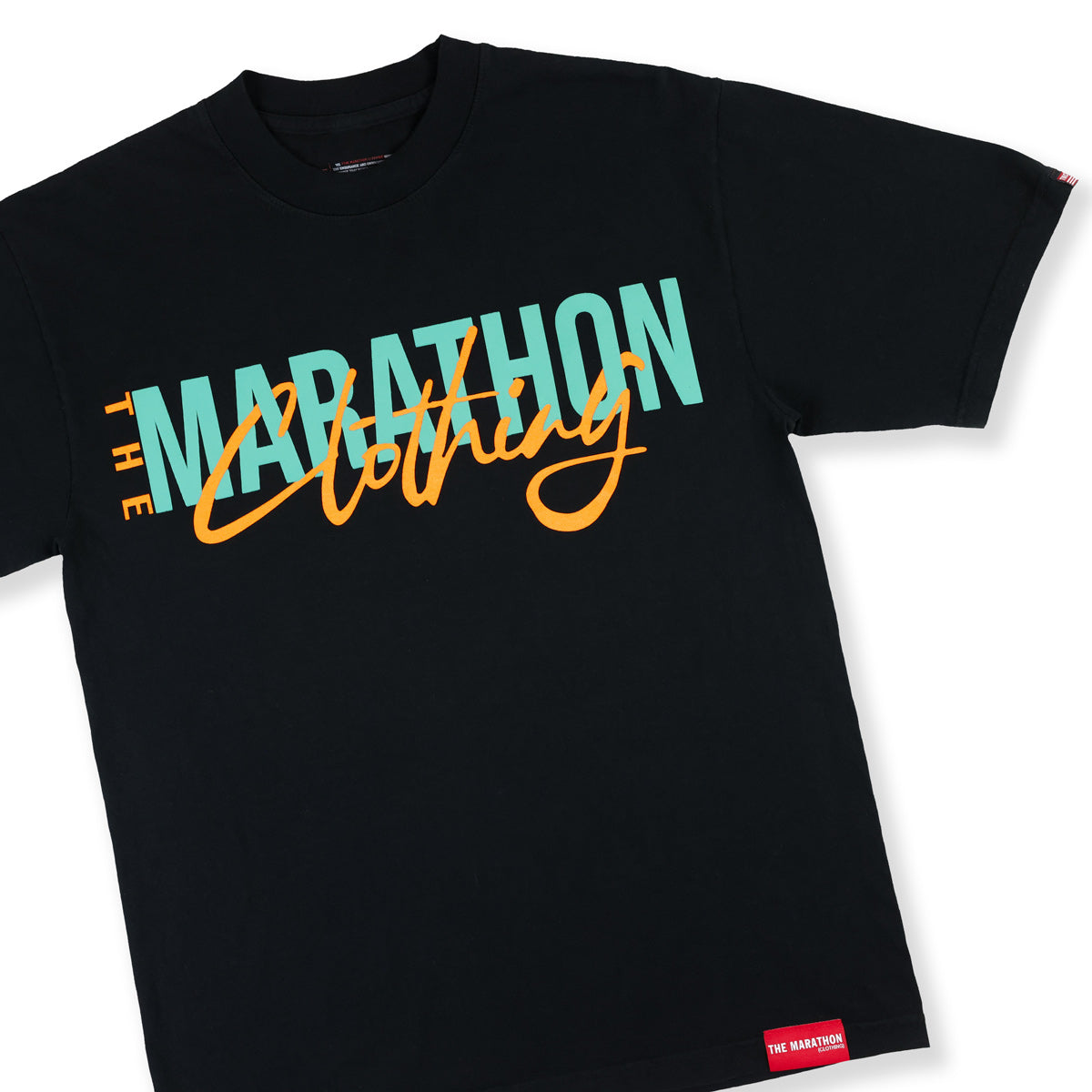 Marathon Clothing Interlock T-Shirt - Black - Front Detail