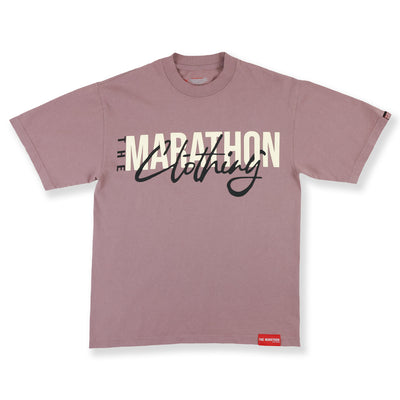 Marathon Clothing Interlock T-Shirt - Mauve - Front