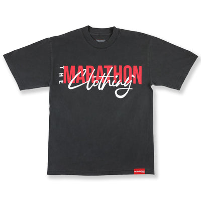 Marathon Clothing Interlock T-Shirt - Vintage Black - Front