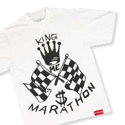 King Me T-Shirt - White - Front Detail