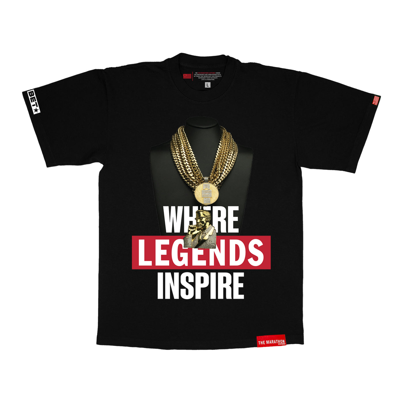 TMC x BET "Where Legends Inspire" T-Shirt - Black