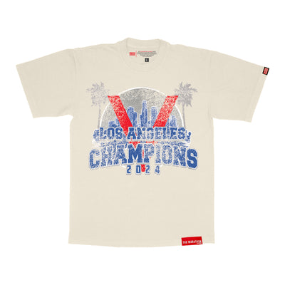 2024 Los Angeles Champions T-Shirt - Cream - Front.