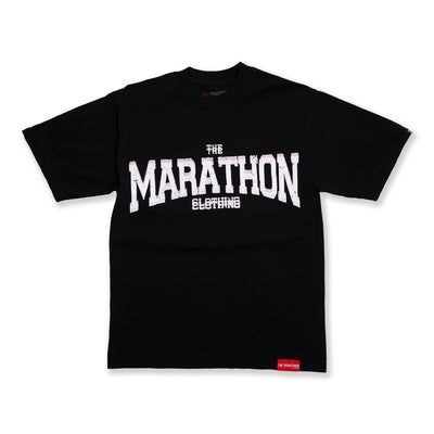 Marathon Clothing Beveled T-Shirt - Black - Front