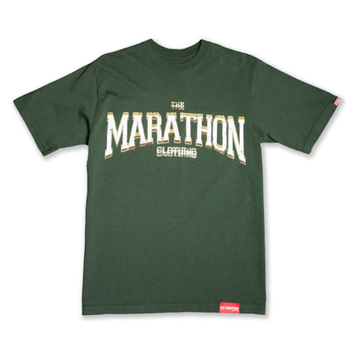 Marathon Clothing Beveled T-Shirt - Forest - Front