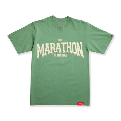 Marathon Clothing Beveled T-Shirt - Green Sage - Front