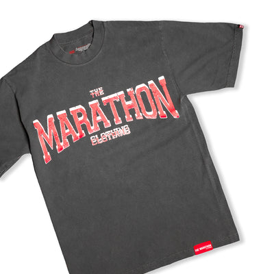 Marathon Clothing Beveled T-Shirt - Vintage Black - Front Detail