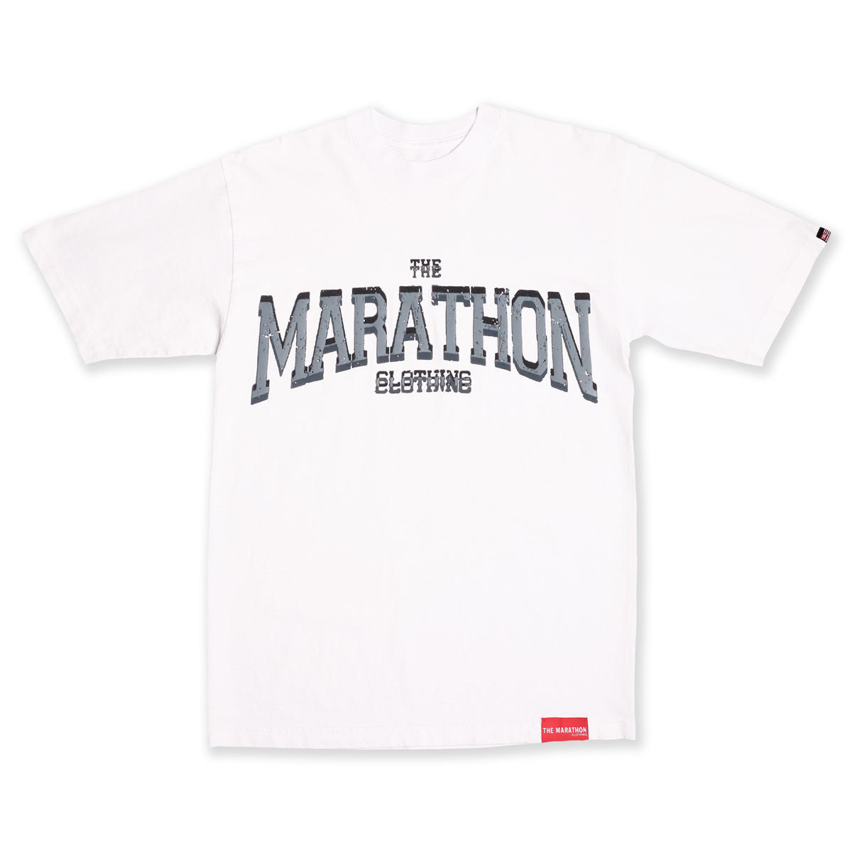 Marathon Clothing Beveled T-Shirt - White - Front