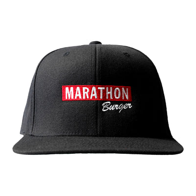 Marathon Burger Snapback - Black