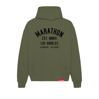 Marathon Classic Hoodie - Olive/Black