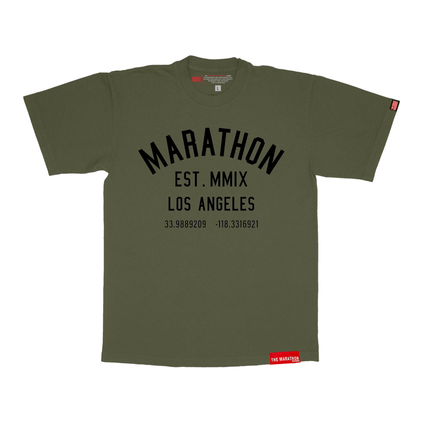 Marathon Classic T-Shirt - Olive/Black