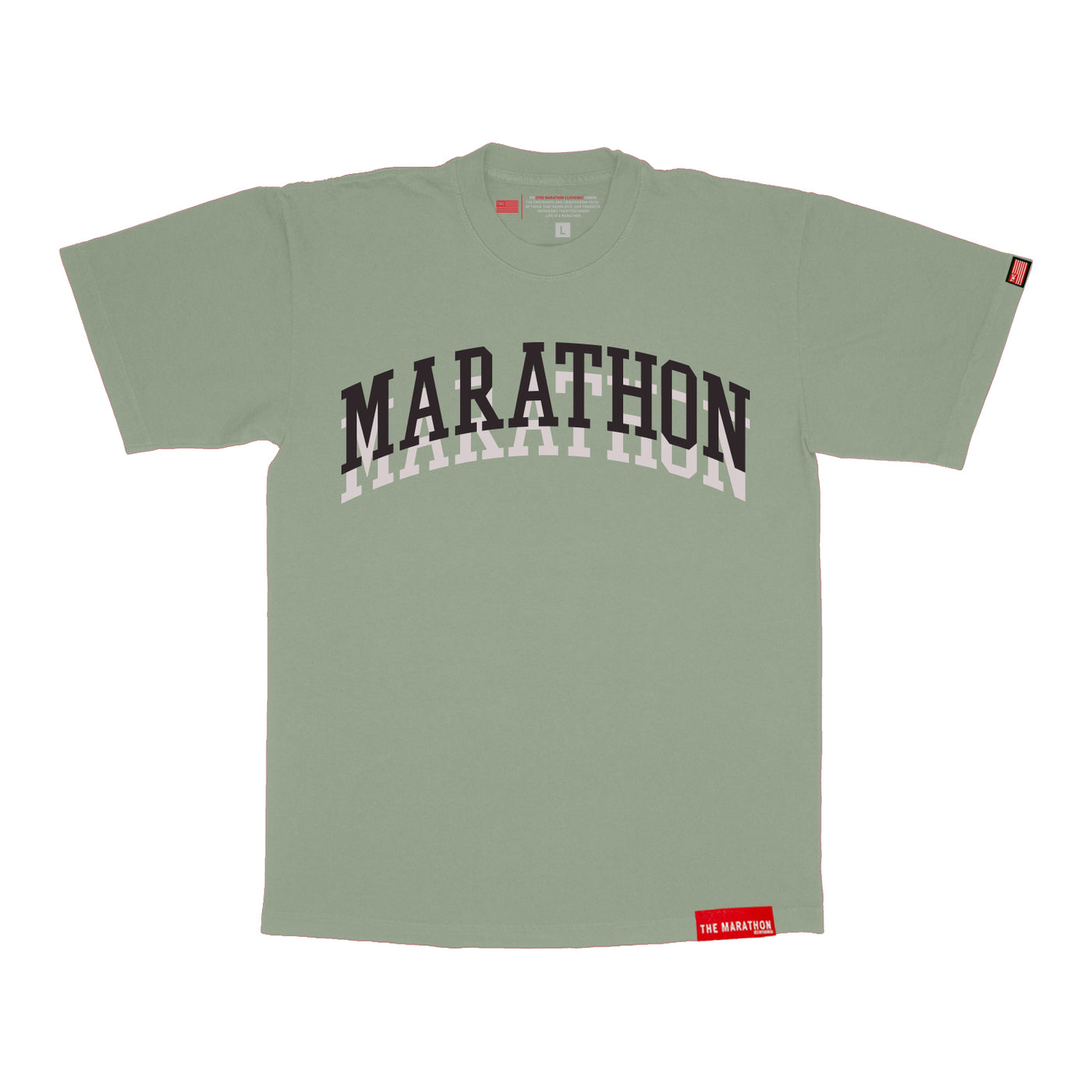 Marathon Double Arch T-Shirt - Dark Sage