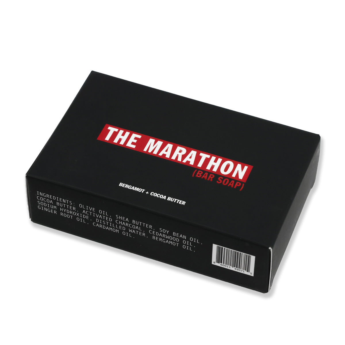 Marathon Bar Soap - Bergamot Cocoa Butter Packaging - Angle