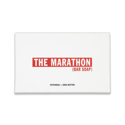 Marathon Bar Soap - Patchouli Shea Butter Packaging