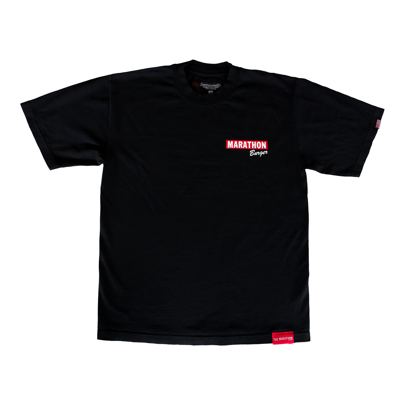 Marathon Burger T-Shirt - Black - Front