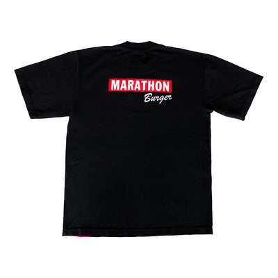 Marathon Burger T-Shirt - Black - Back