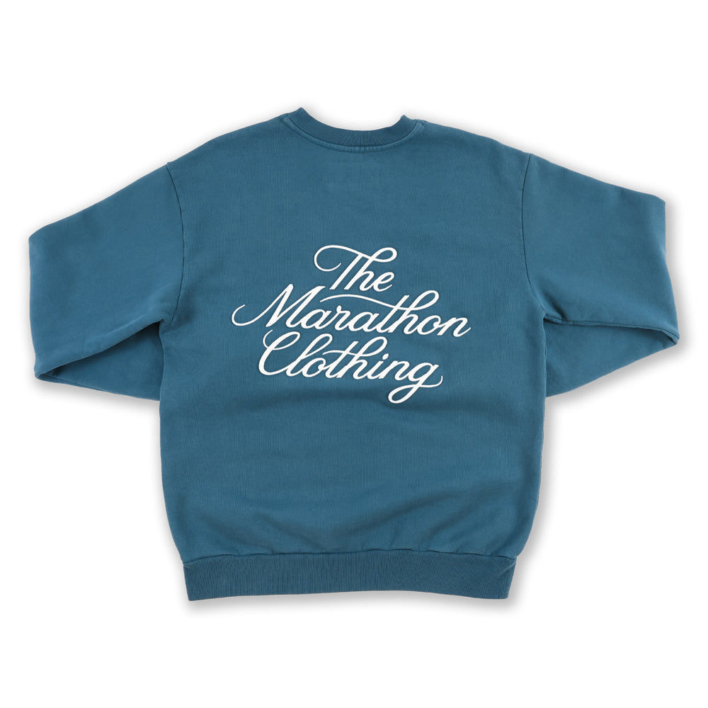 The Marathon Clothing Blue Crewneck high quality Large