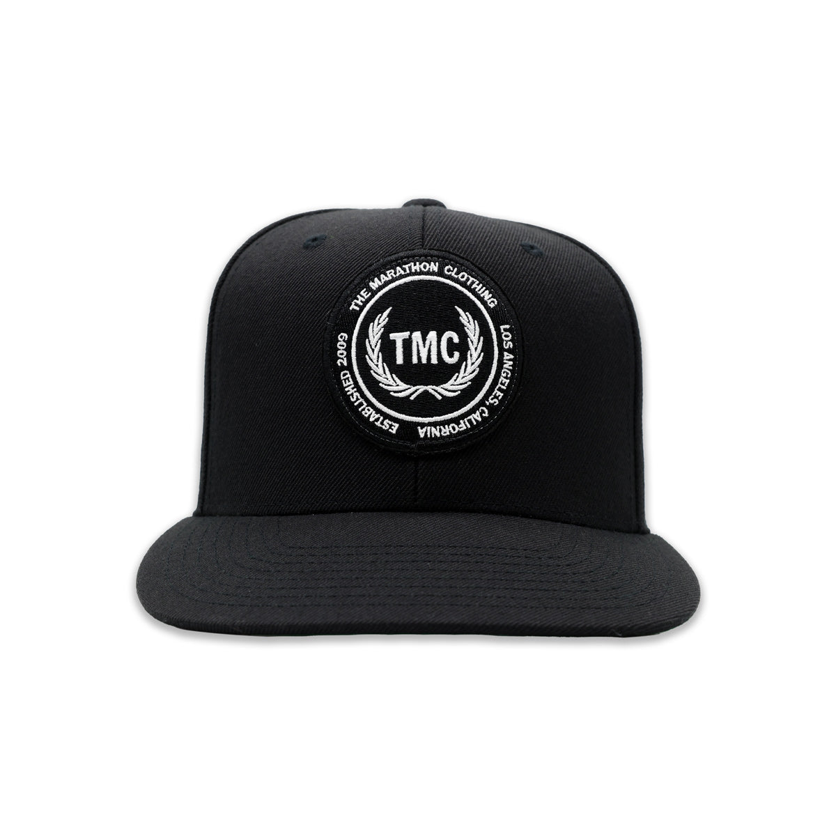 Marathon Established TMC Laurel Embroidered Patch Snapback - Black - Front