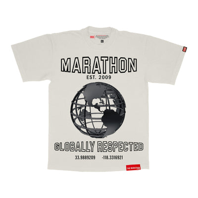 Marathon Globally Respected T-Shirt - Bone/Black - Front