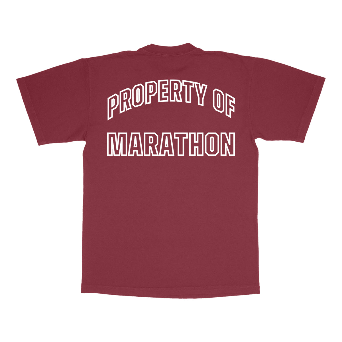 Marathon Globally Respected T-Shirt - Vintage Burgundy/Cream - Back