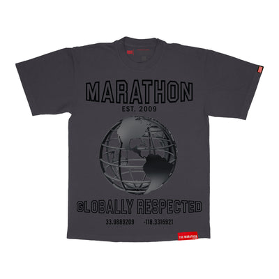 Marathon Globally Respected T-Shirt - Vintage Black/Black - Front