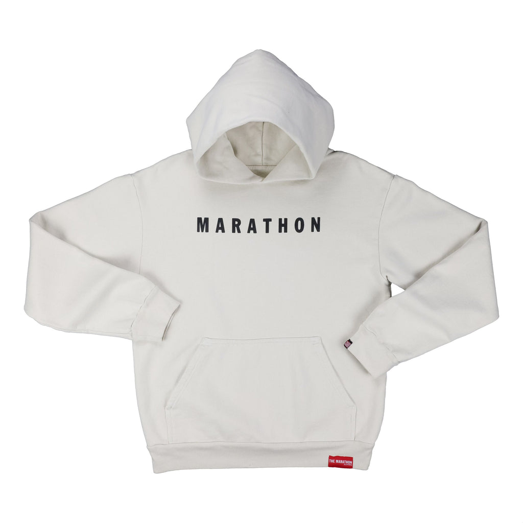 Marathon Hero Hoodie Bone Black The Marathon Clothing