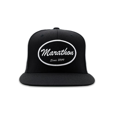 Marathon Origin Patch Snapback - Black/Black/White - Front