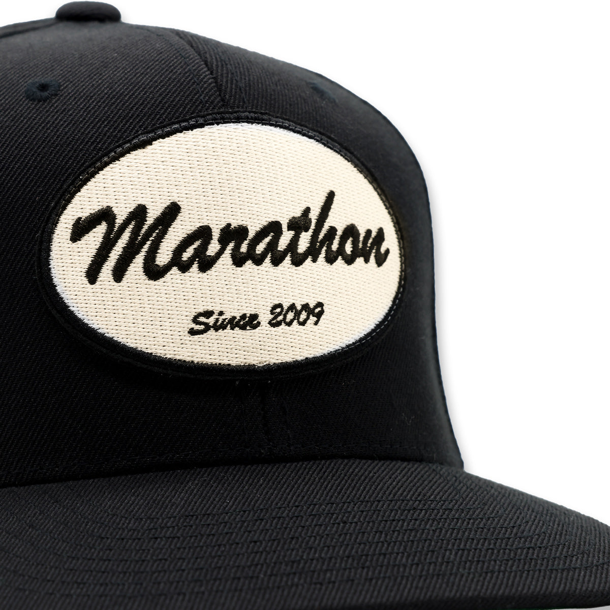 Marathon Origin Patch Snapback - Black/Bone/Black - Front Detail