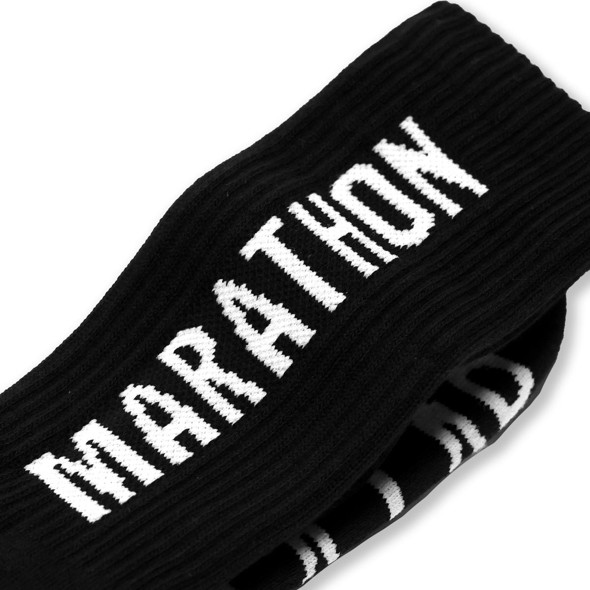 Marathon Socks - Black/White - Detail