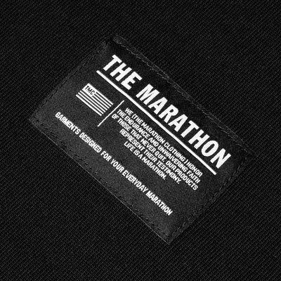 Marathon Tactical Woven Label T- Shirt - Black/White - Patch Detail