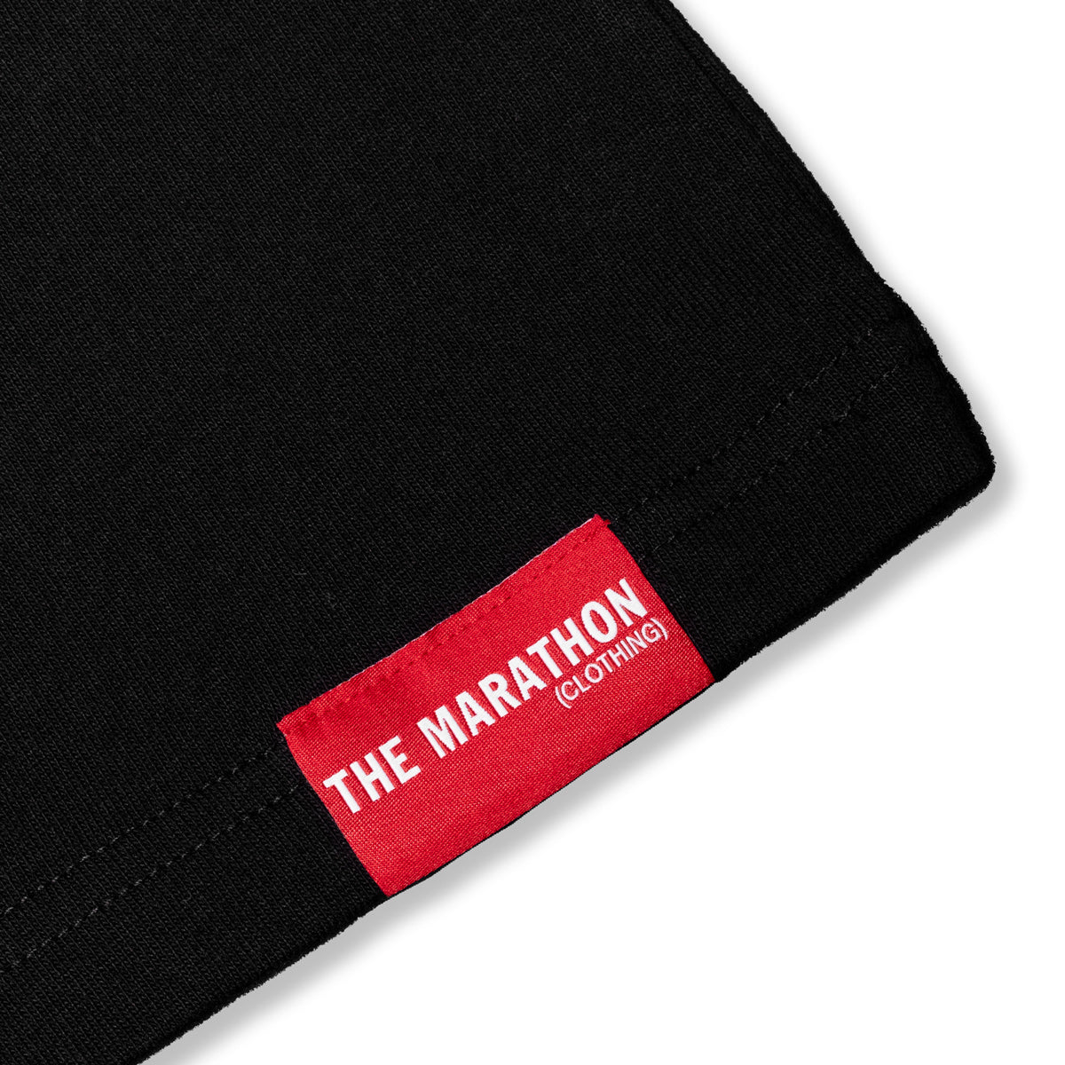 Marathon Tactical Woven Label T- Shirt - Black/White - Woven Label