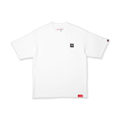 Marathon Woven Stacked Logo T- Shirt - White - Front